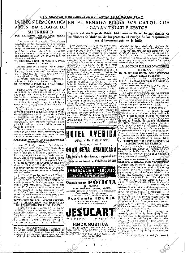 ABC MADRID 27-02-1946 página 9