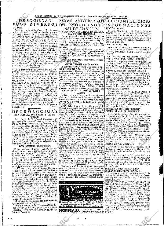 ABC MADRID 28-02-1946 página 16