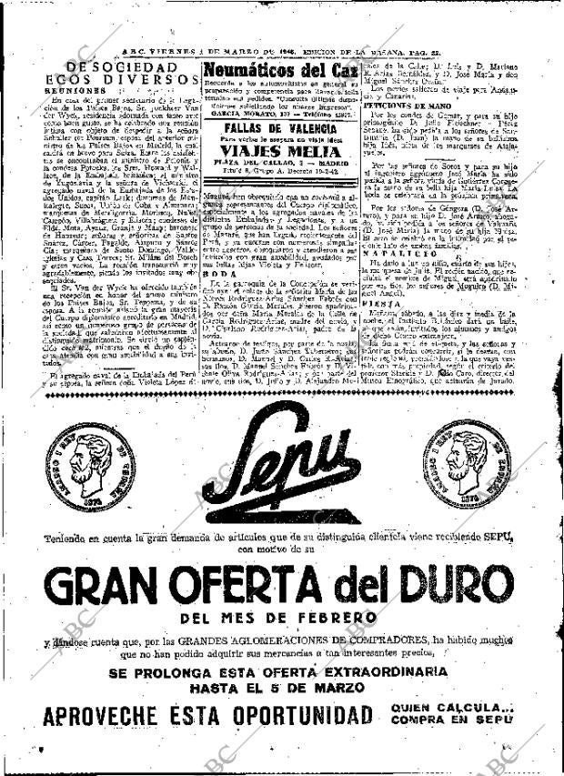 ABC MADRID 01-03-1946 página 22