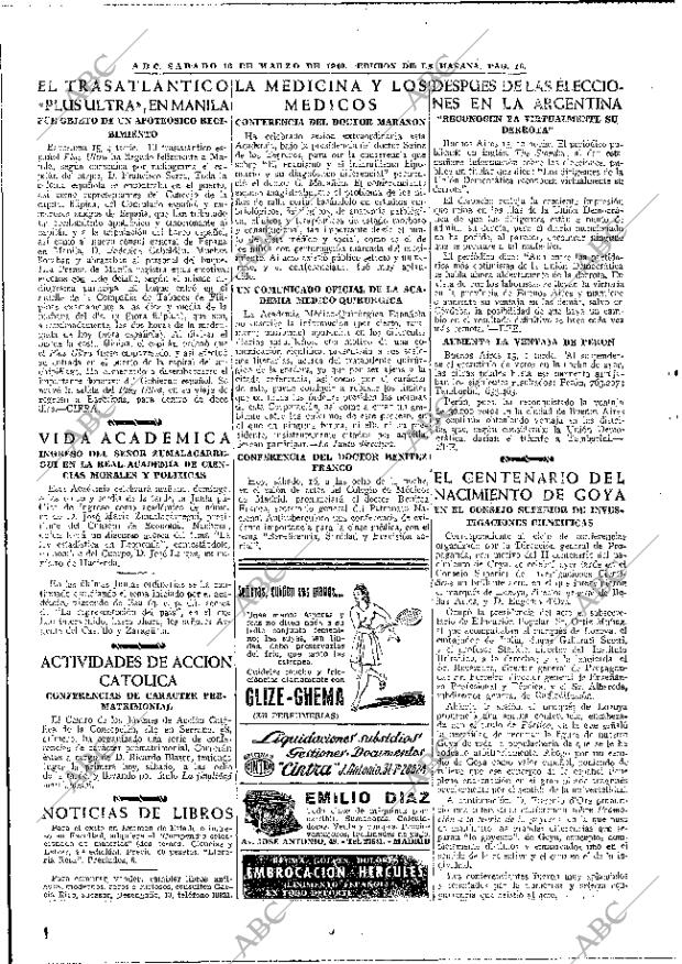 ABC MADRID 16-03-1946 página 16