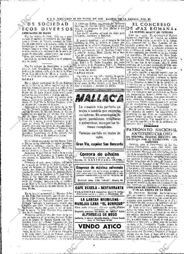 ABC MADRID 20-03-1946 página 26