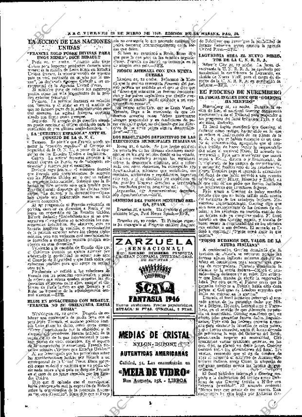 ABC MADRID 22-03-1946 página 20