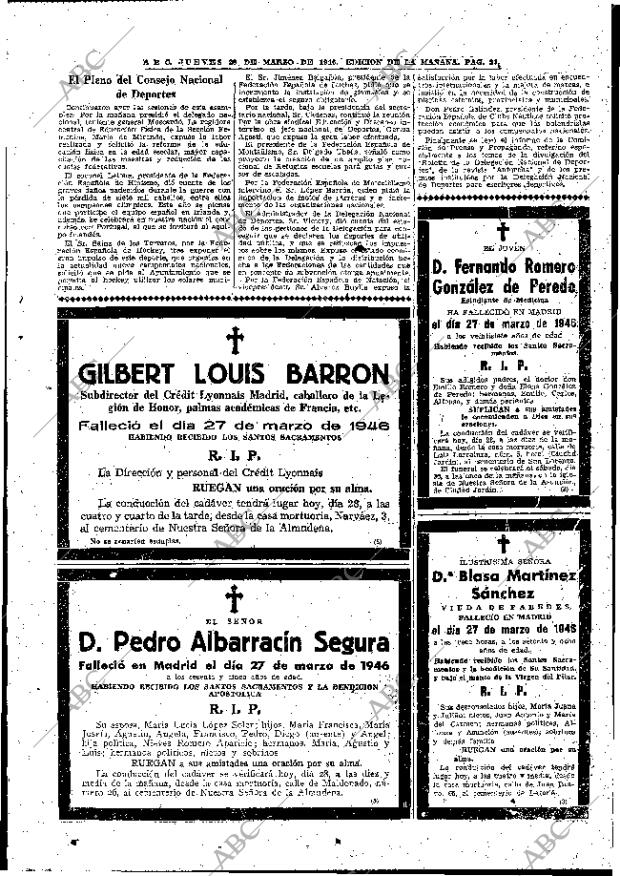 ABC MADRID 28-03-1946 página 21