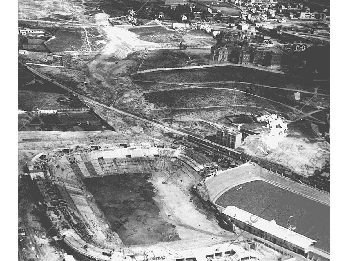 Foto aérea del Estadio de Chamartín, del Real Madrid Archivo ABC