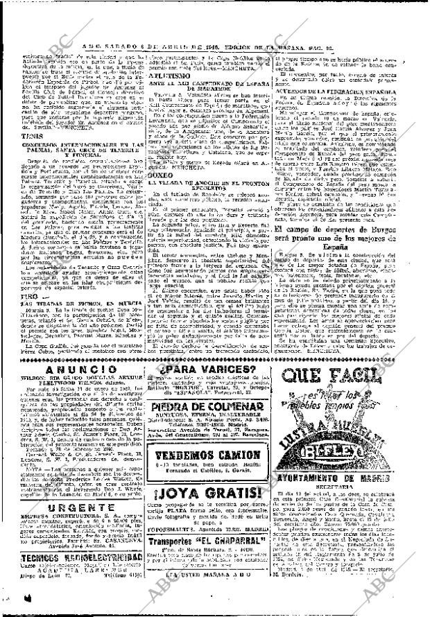 ABC MADRID 06-04-1946 página 22