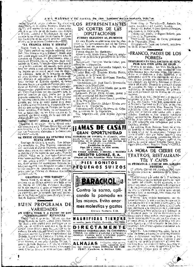 ABC MADRID 09-04-1946 página 16