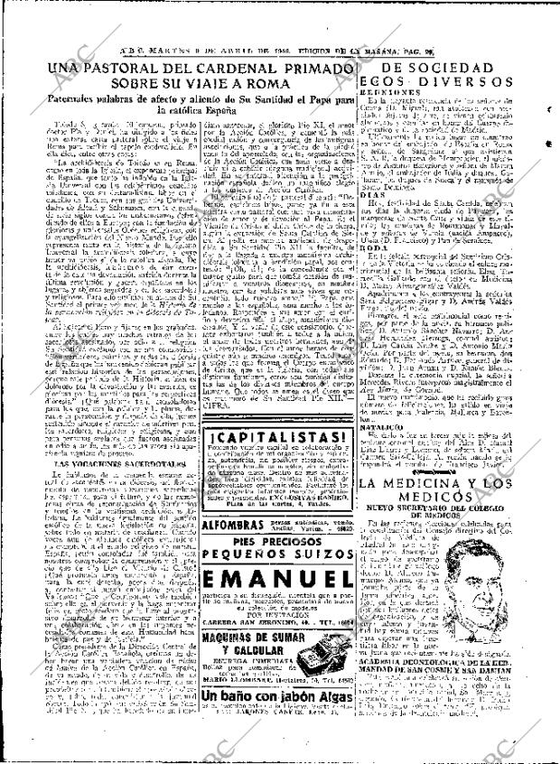 ABC MADRID 09-04-1946 página 22