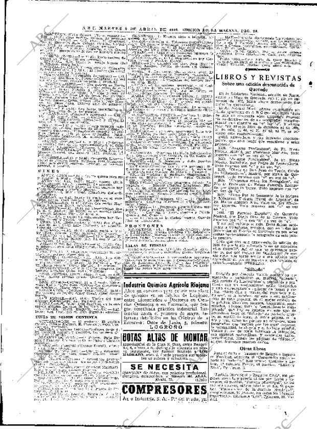 ABC MADRID 09-04-1946 página 28
