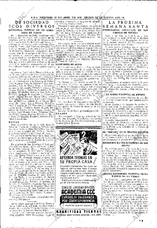 ABC MADRID 10-04-1946 página 14