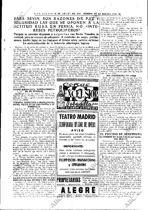 ABC MADRID 18-04-1946 página 23