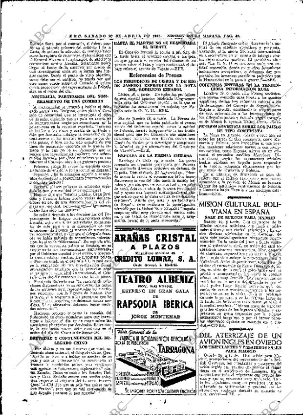 ABC MADRID 20-04-1946 página 40