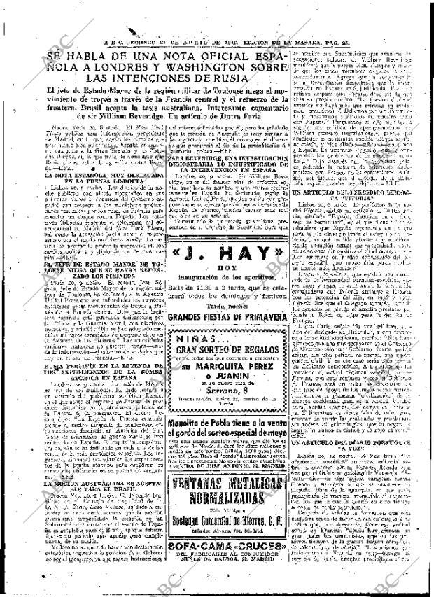 ABC MADRID 21-04-1946 página 25
