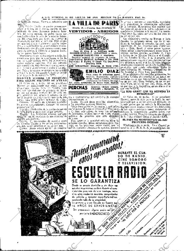 ABC MADRID 21-04-1946 página 30