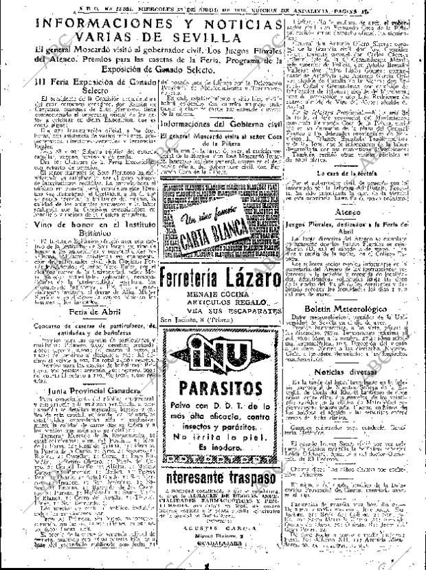 ABC SEVILLA 24-04-1946 página 15