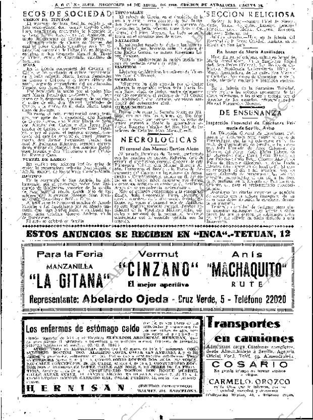 ABC SEVILLA 24-04-1946 página 16