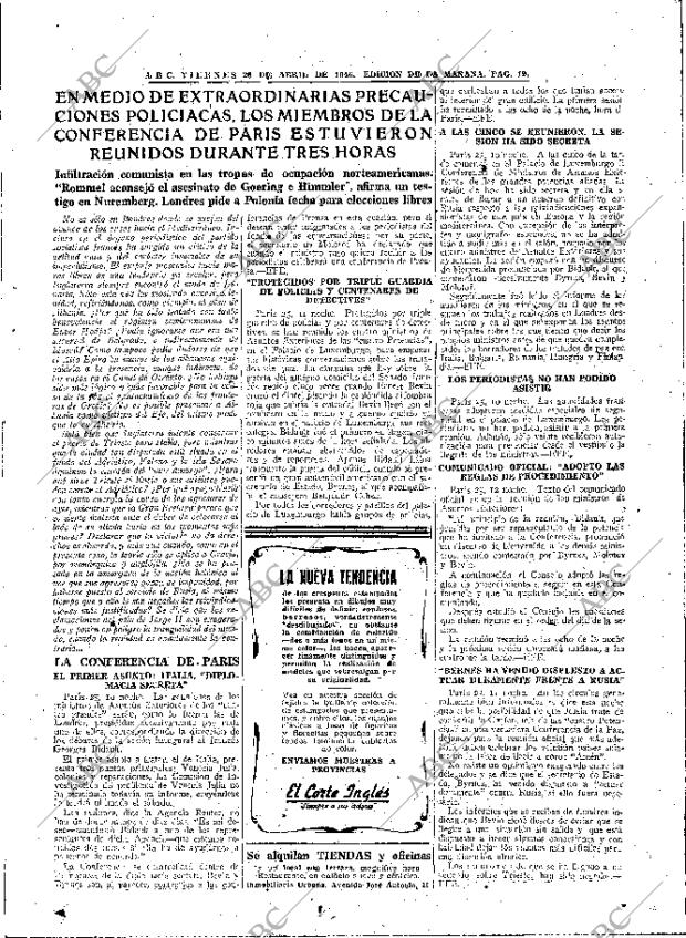 ABC MADRID 26-04-1946 página 19