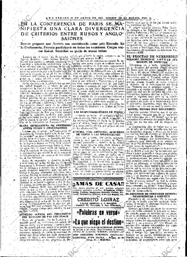 ABC MADRID 27-04-1946 página 9