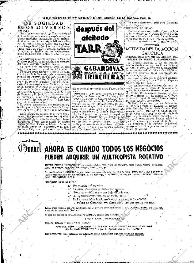 ABC MADRID 30-04-1946 página 22