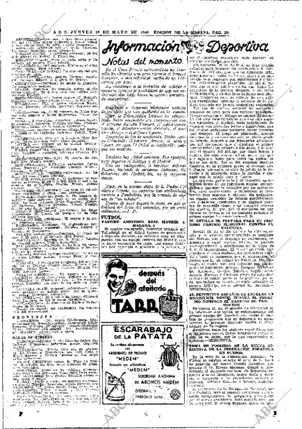 ABC MADRID 16-05-1946 página 20