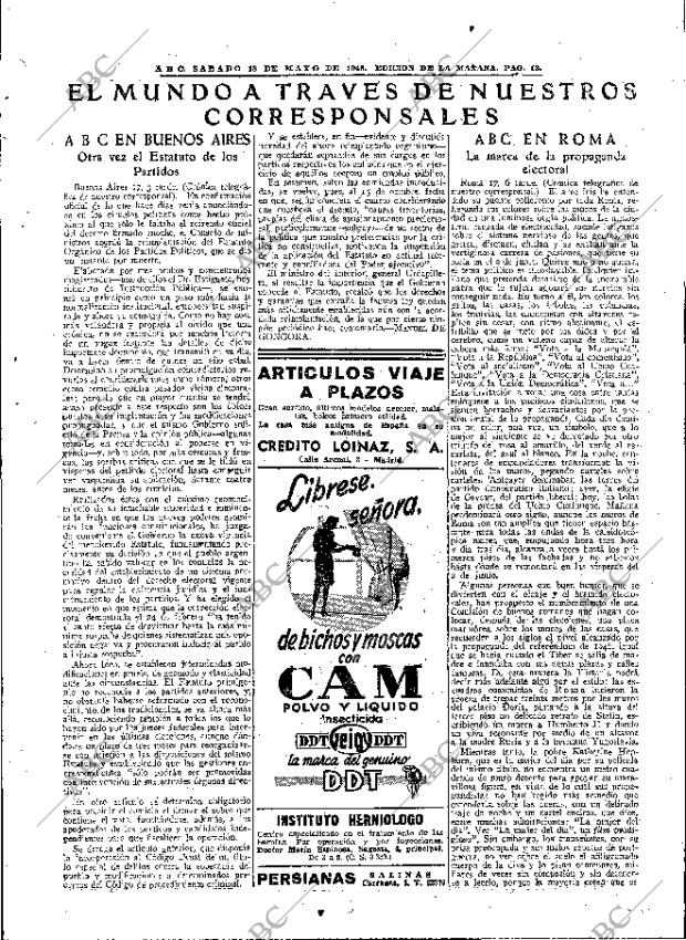 ABC MADRID 18-05-1946 página 13