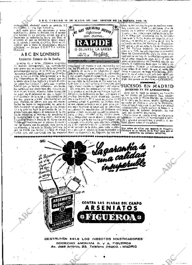 ABC MADRID 18-05-1946 página 14