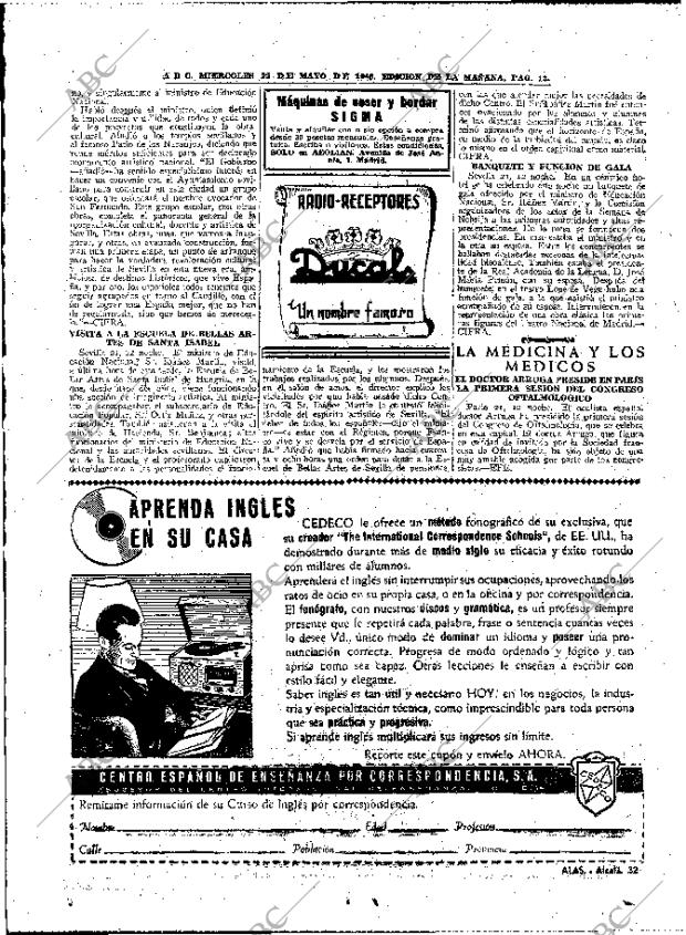 ABC MADRID 22-05-1946 página 12