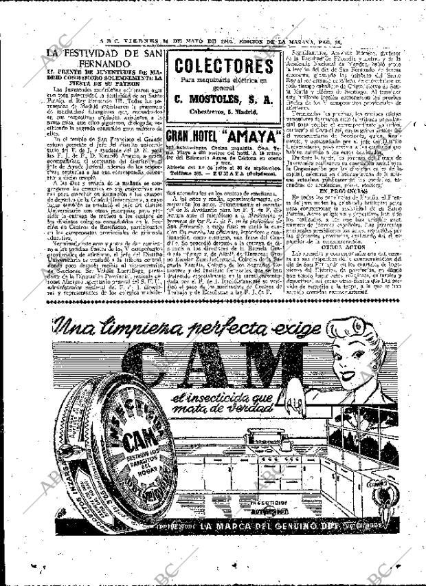 ABC MADRID 31-05-1946 página 16