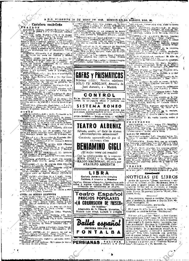 ABC MADRID 31-05-1946 página 28