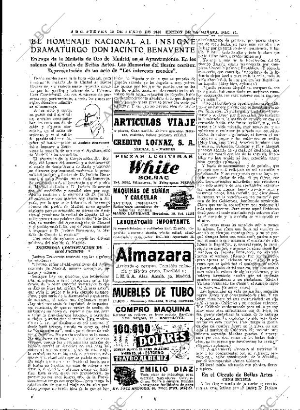 ABC MADRID 13-06-1946 página 11