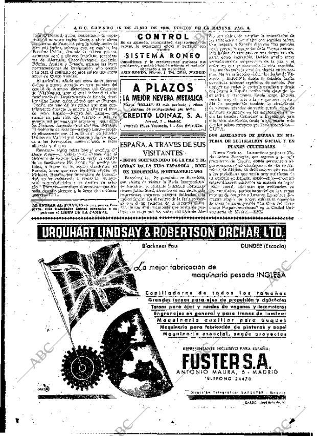 ABC MADRID 15-06-1946 página 8