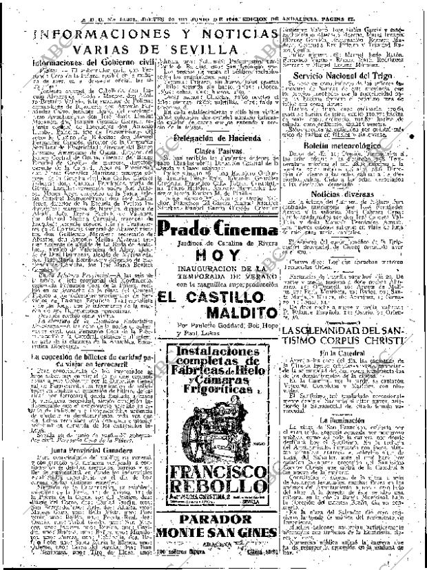 ABC SEVILLA 20-06-1946 página 15