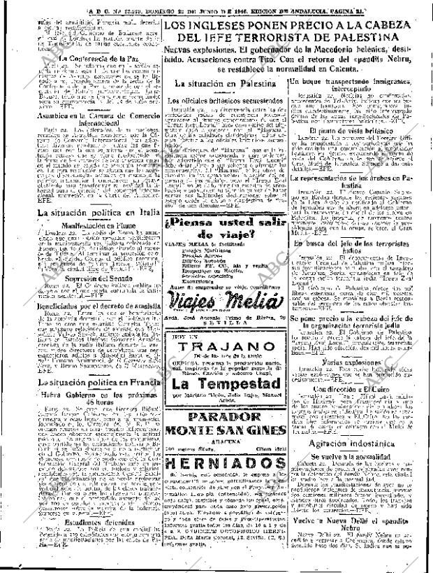 ABC SEVILLA 23-06-1946 página 21