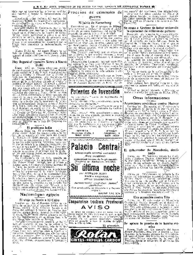 ABC SEVILLA 23-06-1946 página 22