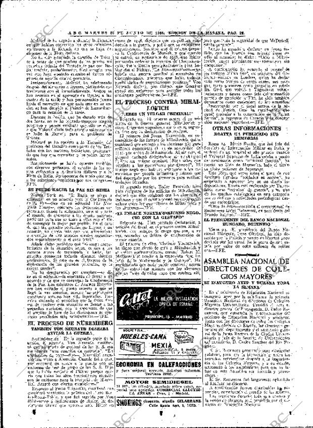 ABC MADRID 25-06-1946 página 22