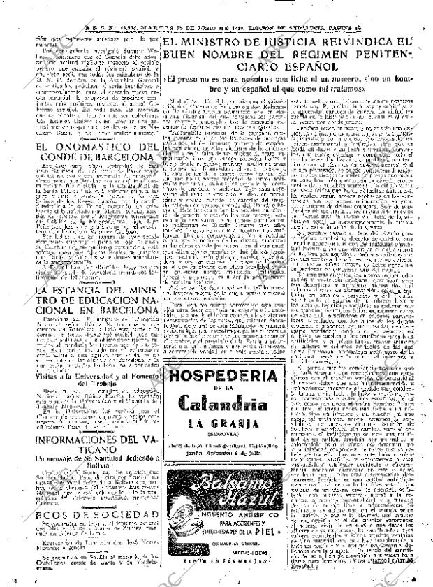 ABC SEVILLA 25-06-1946 página 16