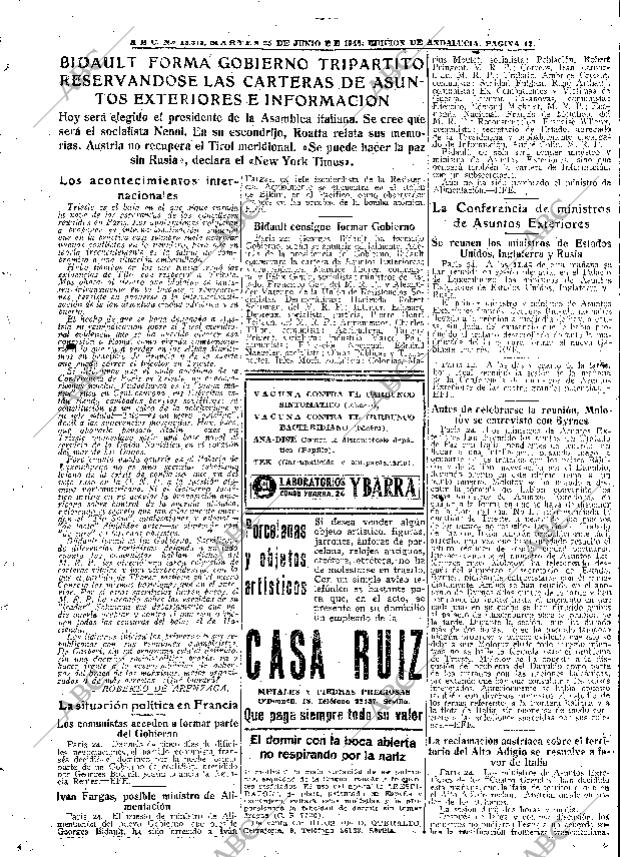 ABC SEVILLA 25-06-1946 página 17