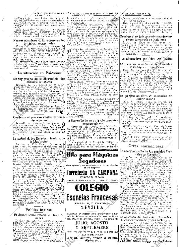 ABC SEVILLA 25-06-1946 página 19