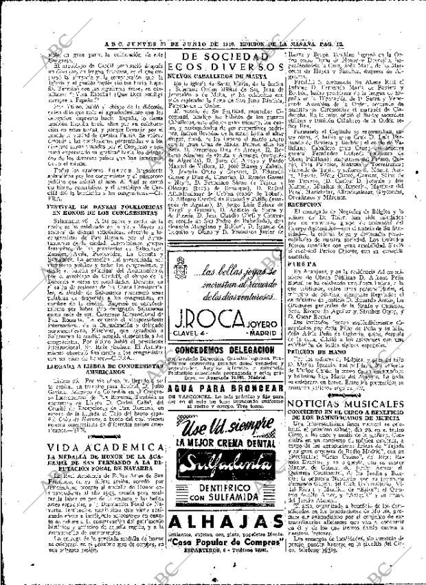 ABC MADRID 27-06-1946 página 12