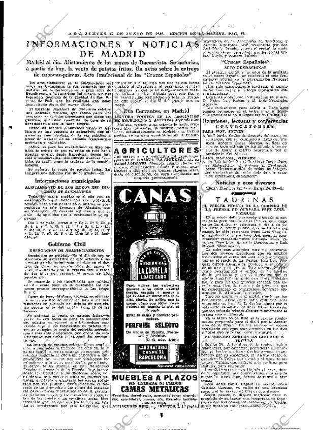 ABC MADRID 27-06-1946 página 19