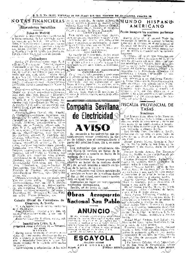 ABC SEVILLA 28-06-1946 página 16