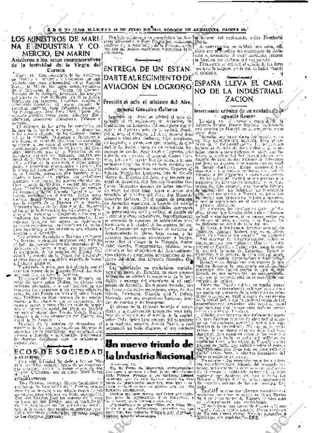 ABC SEVILLA 16-07-1946 página 10