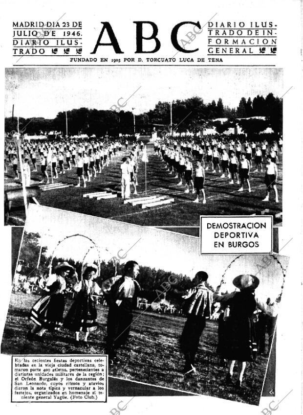 ABC MADRID 23-07-1946 página 1