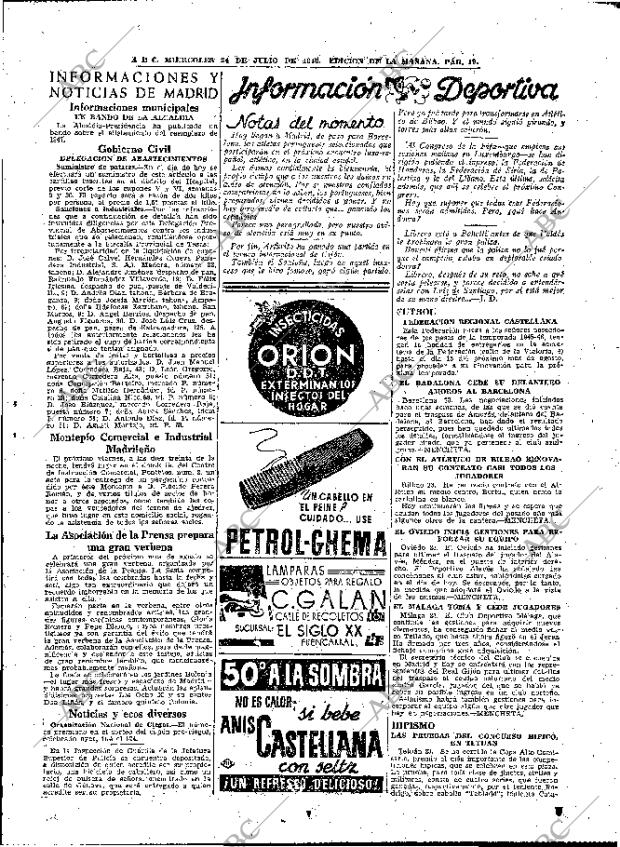 ABC MADRID 24-07-1946 página 19