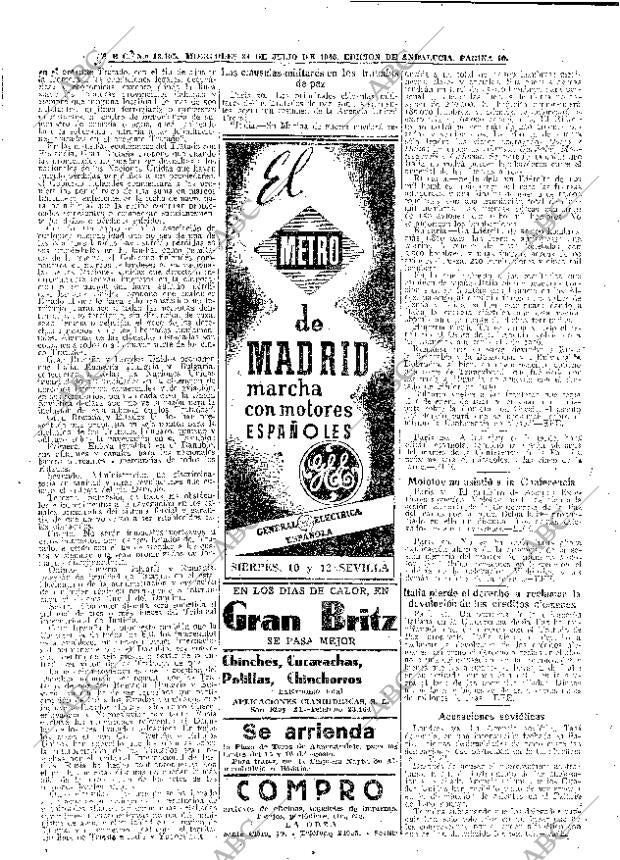 ABC SEVILLA 31-07-1946 página 10