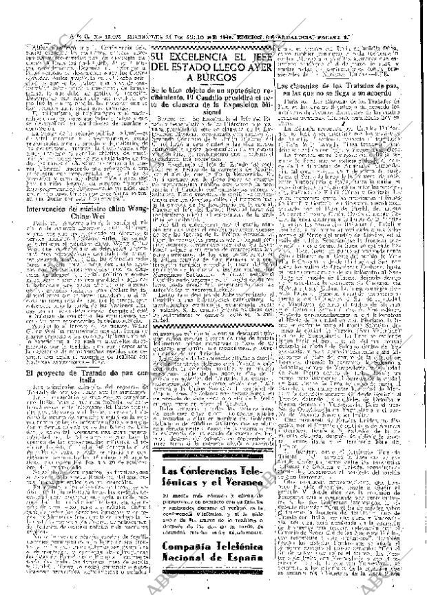 ABC SEVILLA 31-07-1946 página 9