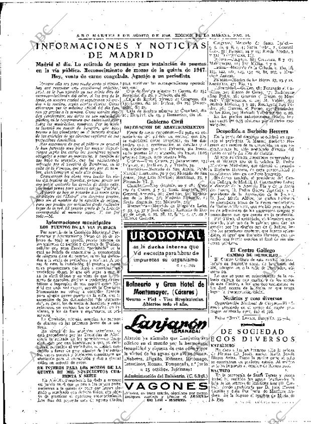 ABC MADRID 06-08-1946 página 16