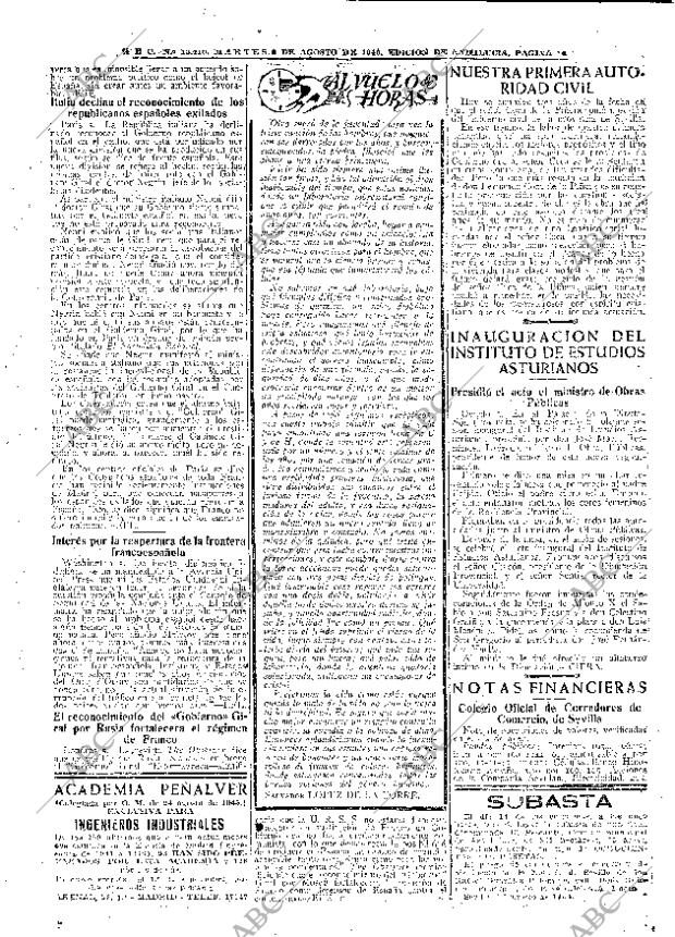 ABC SEVILLA 06-08-1946 página 2
