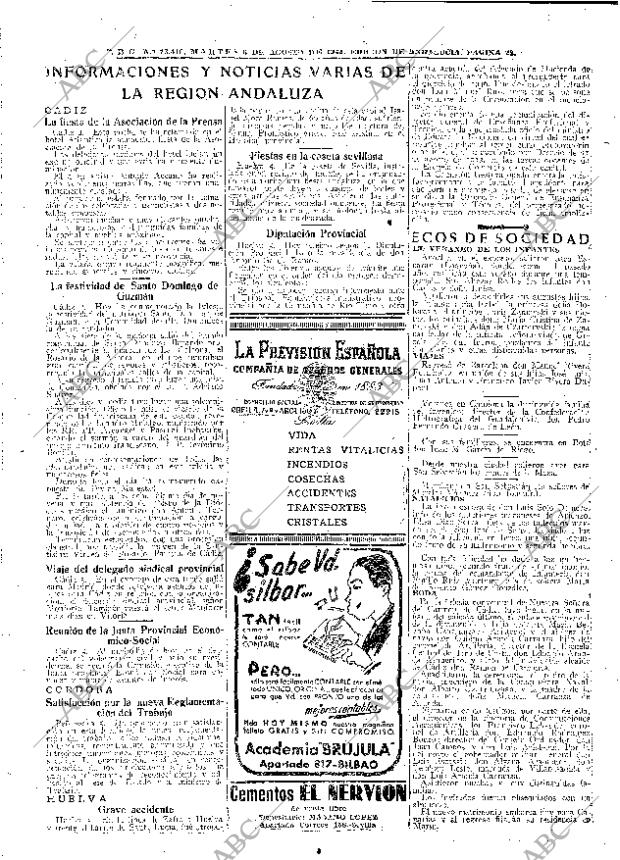 ABC SEVILLA 06-08-1946 página 8