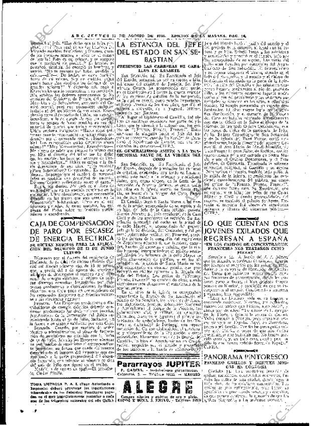 ABC MADRID 15-08-1946 página 16