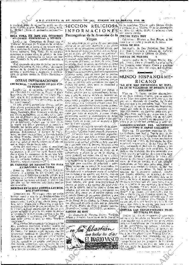 ABC MADRID 15-08-1946 página 22